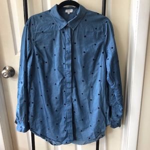 Polka Dot Button-Down